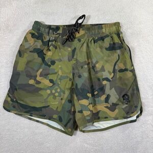 NEW Zero Foxtrot Men Large 7" Linerless Athletic Shorts Woodland Jungle MTP Camo